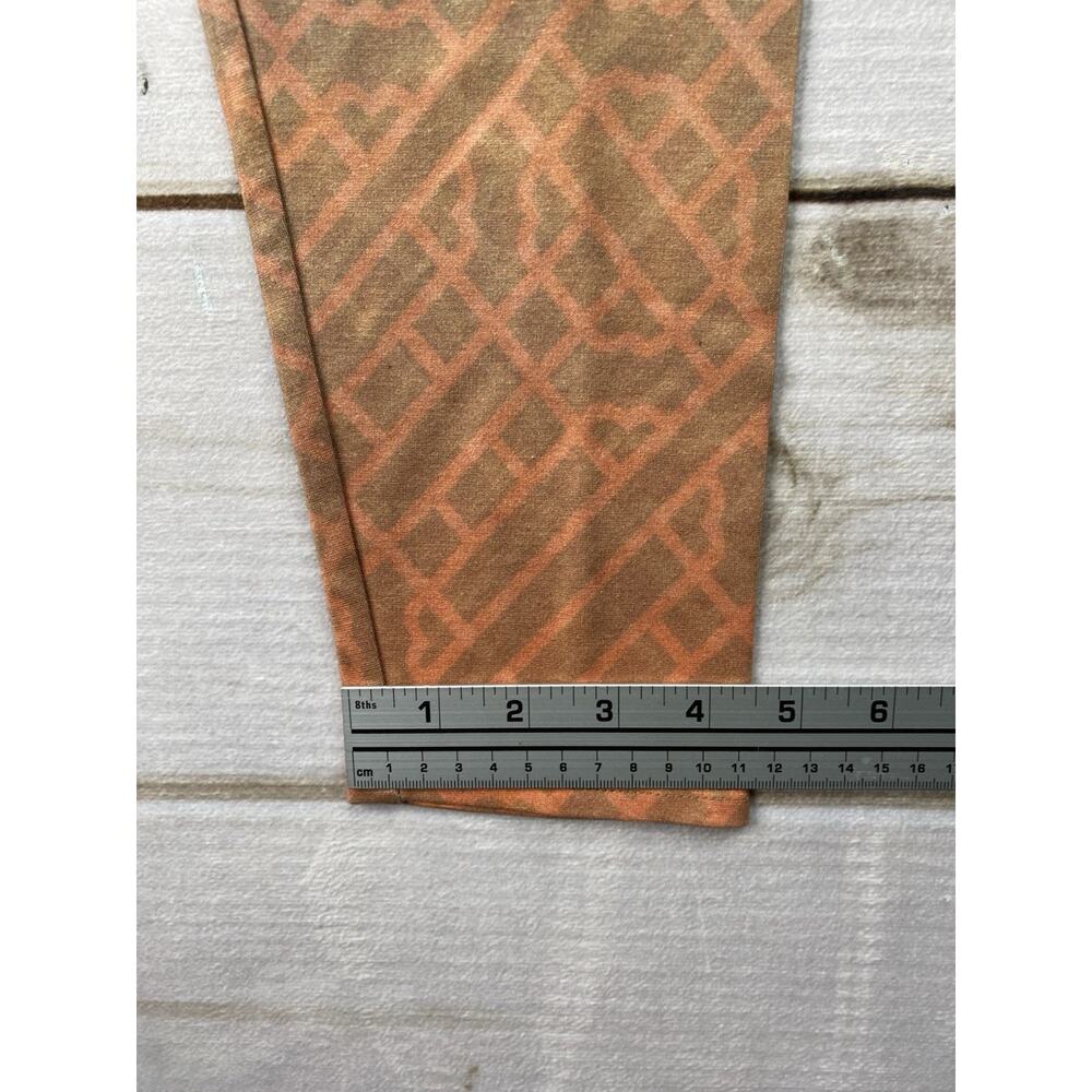 Soft Surroundings Pull On Legging L Green Ombre Geometric Ankle Stretch NWT - Picture 8 of 11